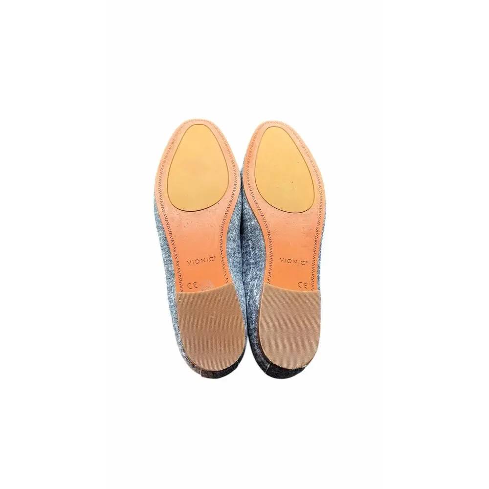 Vionic Willa Slip On Loafers Blue Chambray Flats Women’s 10